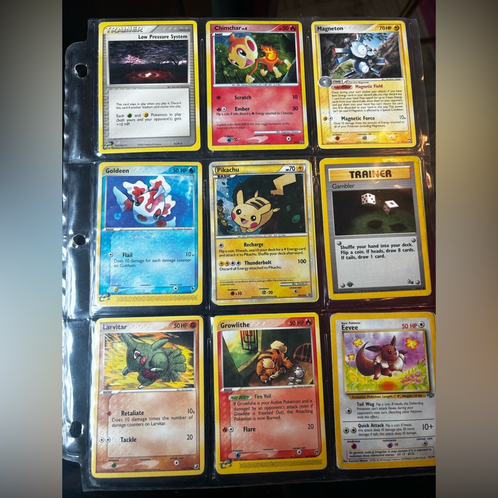 Set of 18 Pokémon cards, including rare promo holographic  pikachu Pokémon card